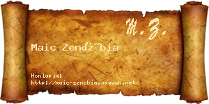 Maic Zenóbia névjegykártya